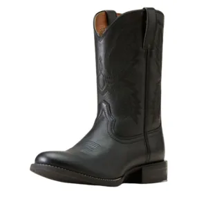 10046870 Ariat Men's Sport Stratten Western Boot - Black Deertan