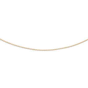 1MM Diamond Cut Gold Ball Chain Necklace