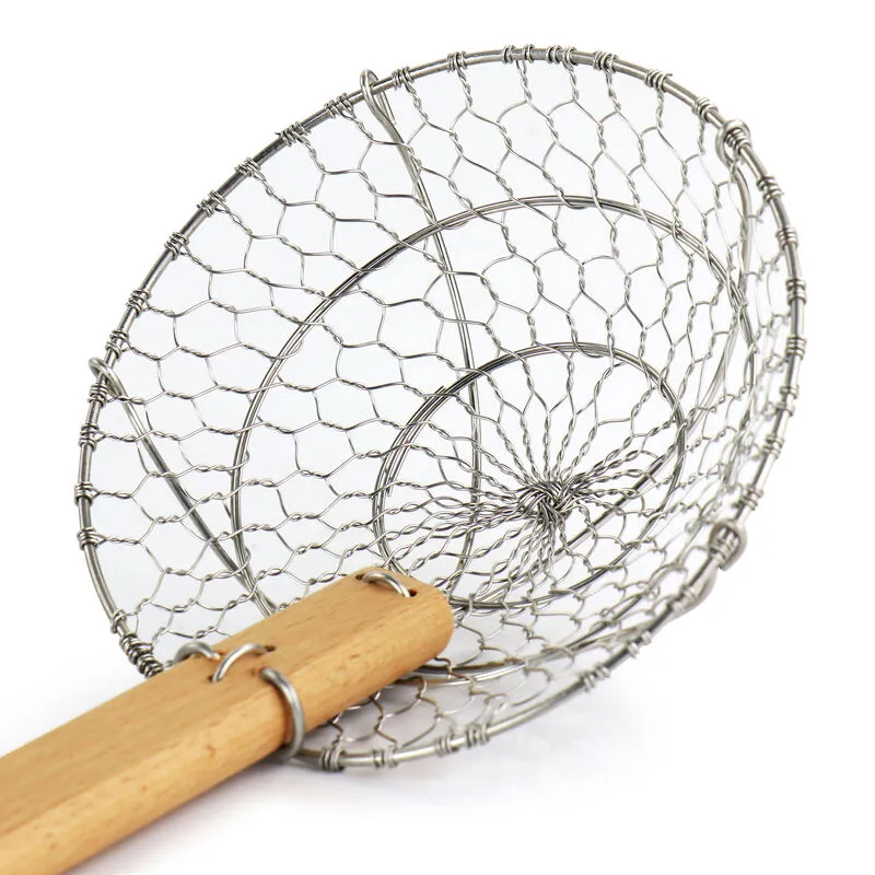 8064101, Spider Strainer W/Wood Handle