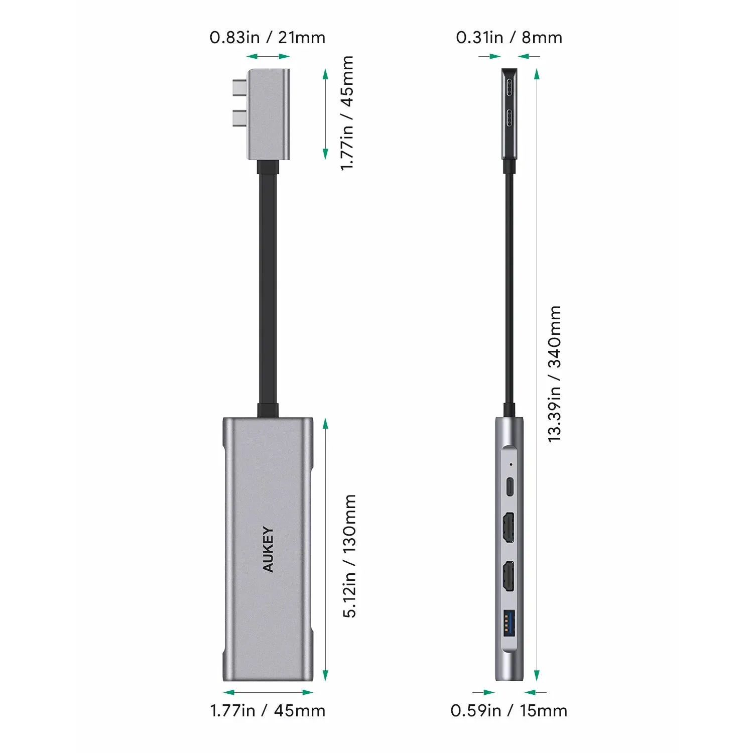 9-in-2 USB-C Docking Station, 2*USB 3.1 Type C Male to HDMI*2, Massive Expansion, Crystal Clear Triple Display, Powerful Charging, Fast Data Transfer & Gigabit Ethernet Connection