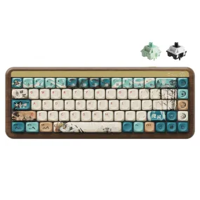 Akko MU01 Joy of Life Walnut Wood Case Multi-Mode RGB Hot-Swappable Mechanical Keyboard