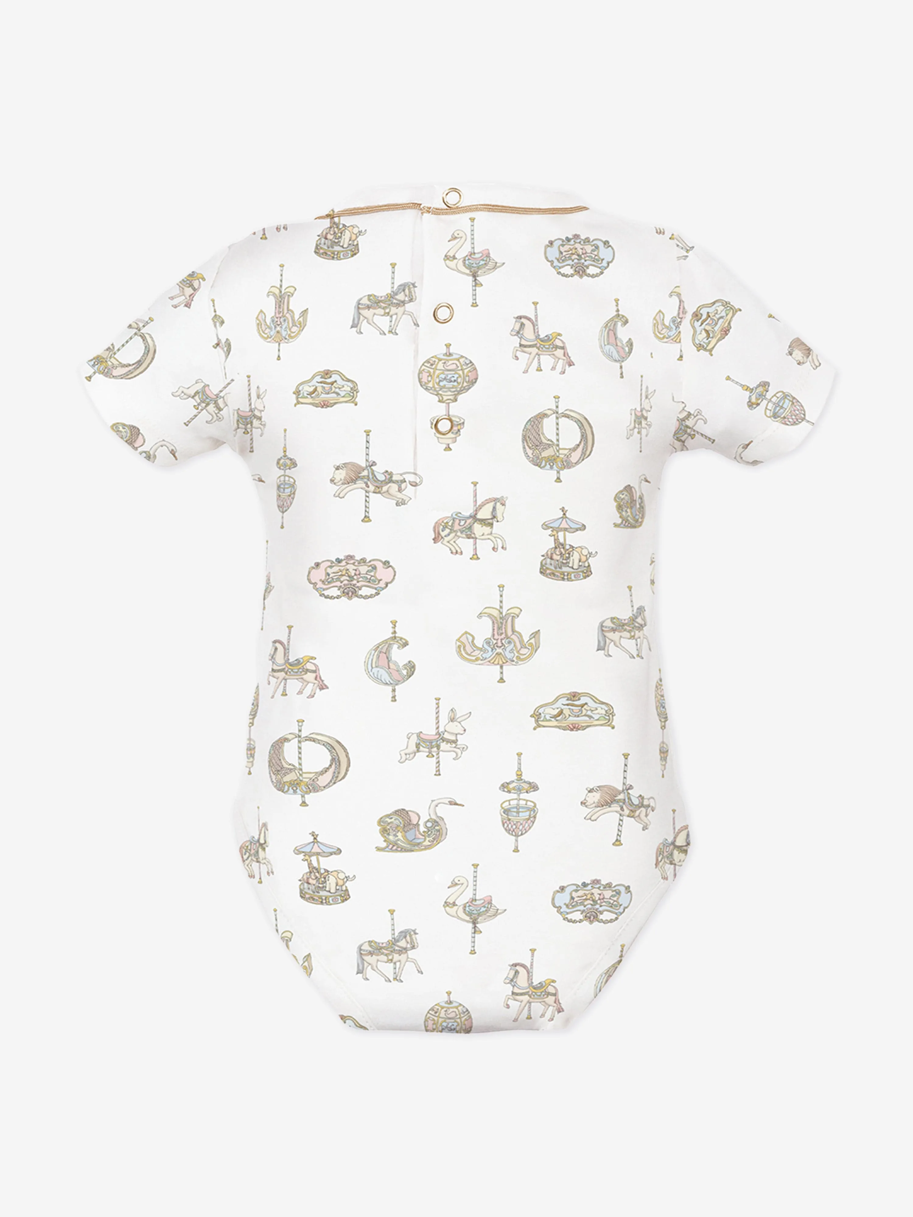 Atelier Choux Baby Carousel Onesie in White