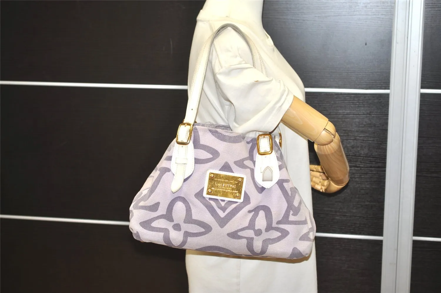 Auth Louis Vuitton Cruise Line Tahitienne PM Tote Bag Purple M95680 LV 0804J