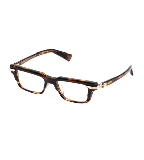 Balmain Women's Brown Swirl Rectangular Optical Frame