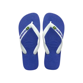 Brasil Logo Flip Flops By Havaianas, Marine Blue