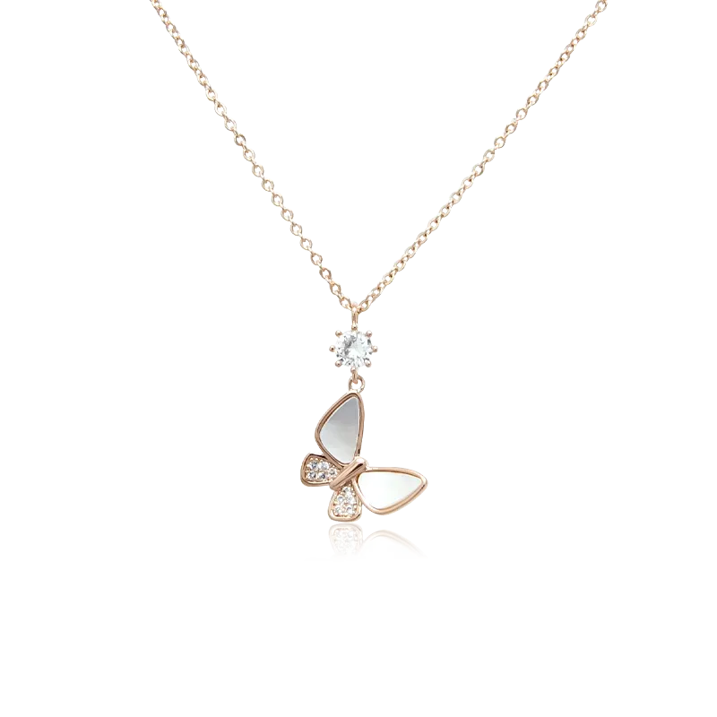 Butterfly Mother of Pearl Necklace