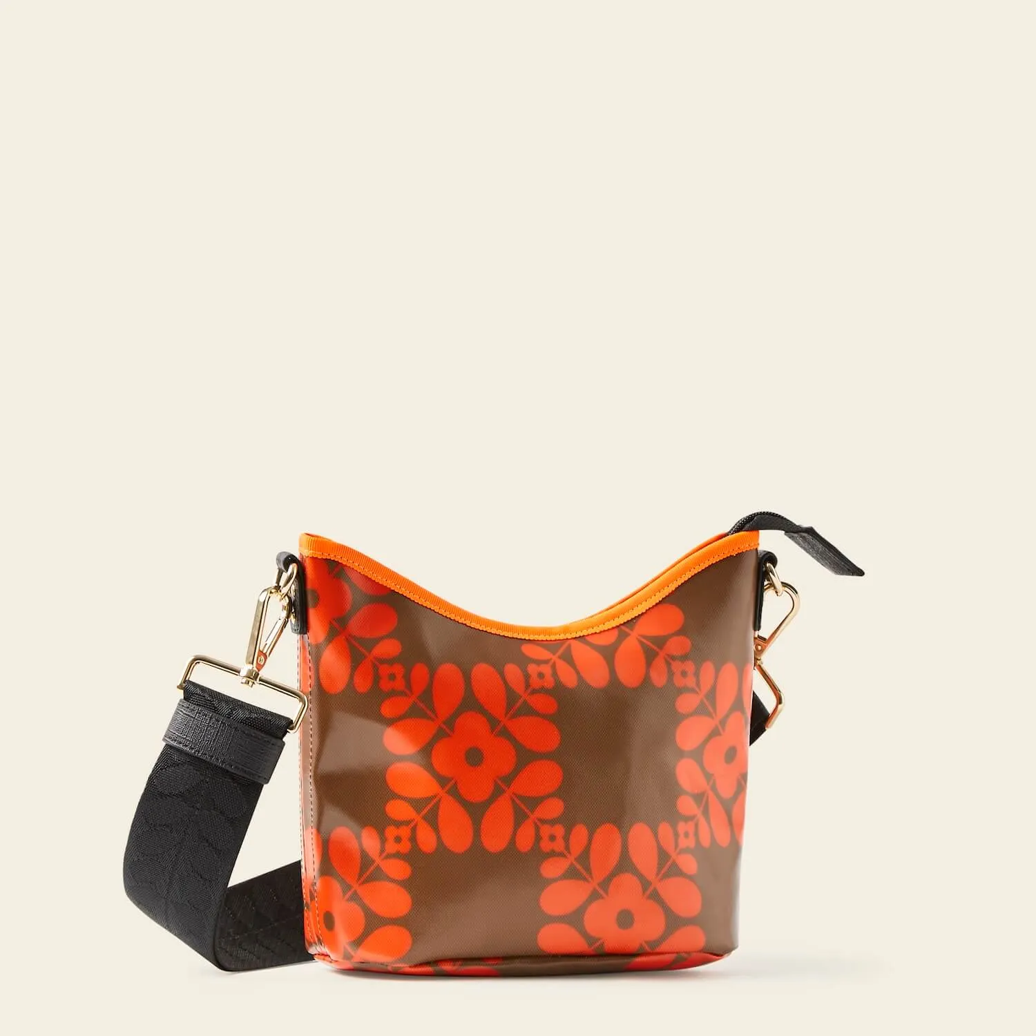 Carrymin Crossbody - Lattice Flower Tile Conker