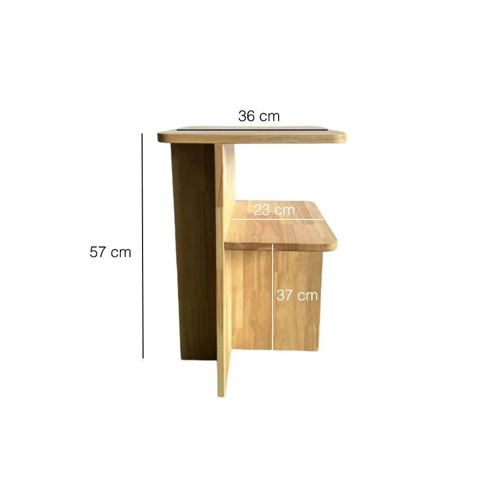 Casa Multi-Directional Wooden Bedside Table by Zest Livings