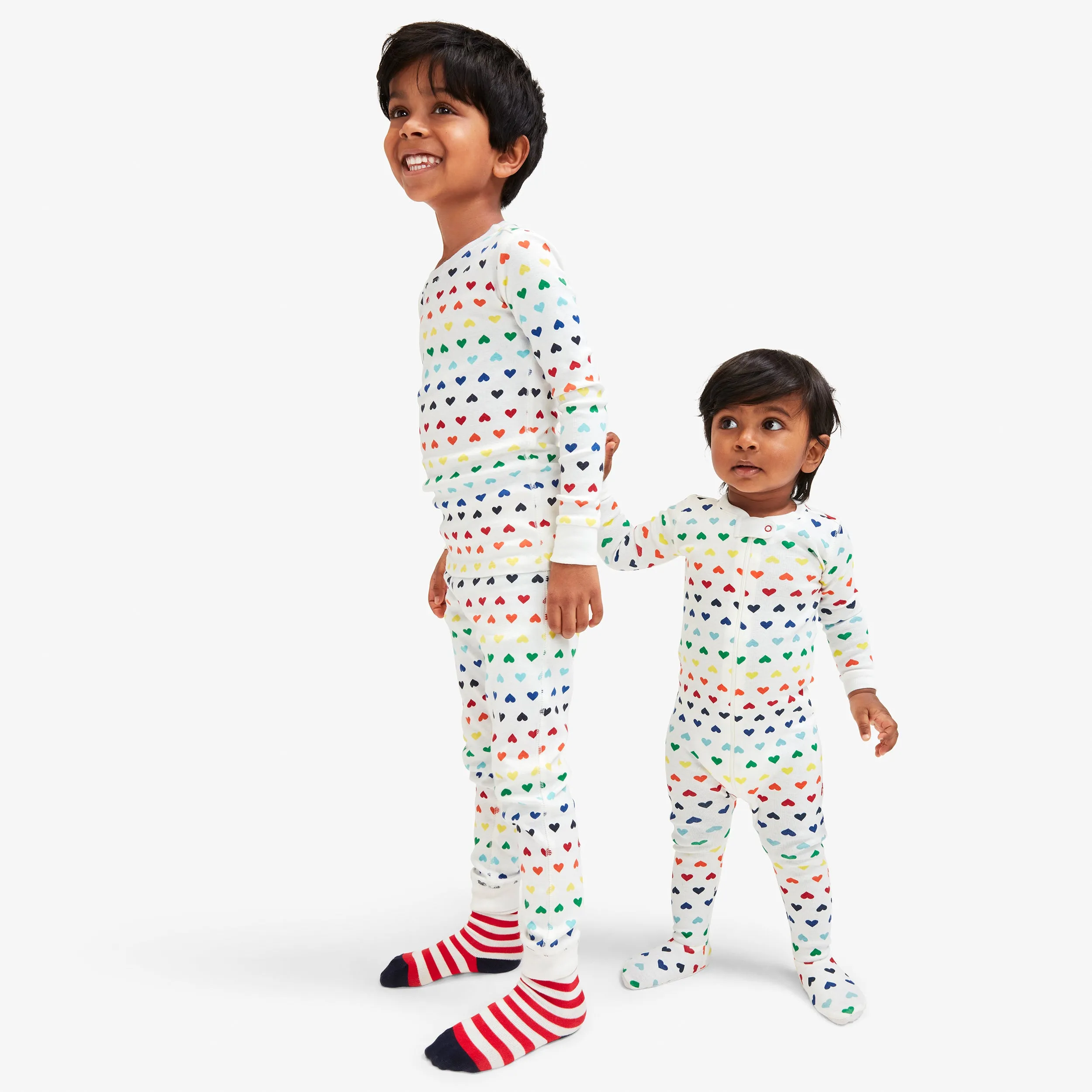 Clearance kids pj pant in rainbow heart