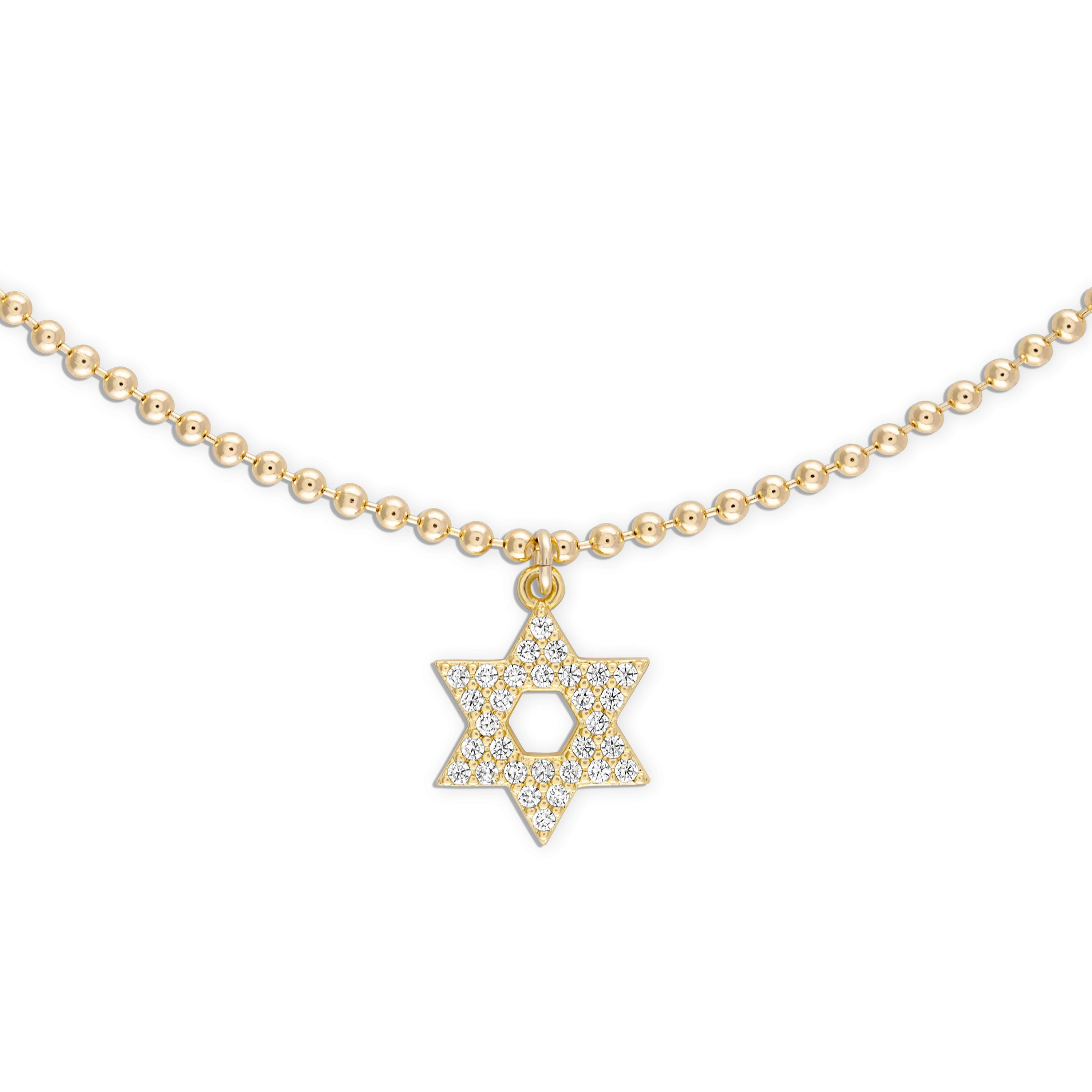 Crystal Star of David Necklace