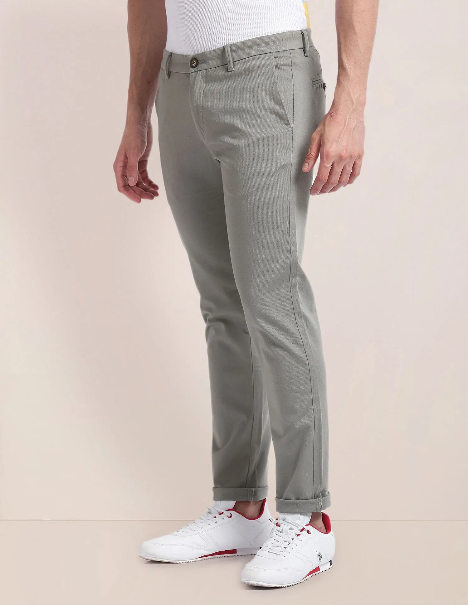 Denver Slim Fit Dobby Trousers