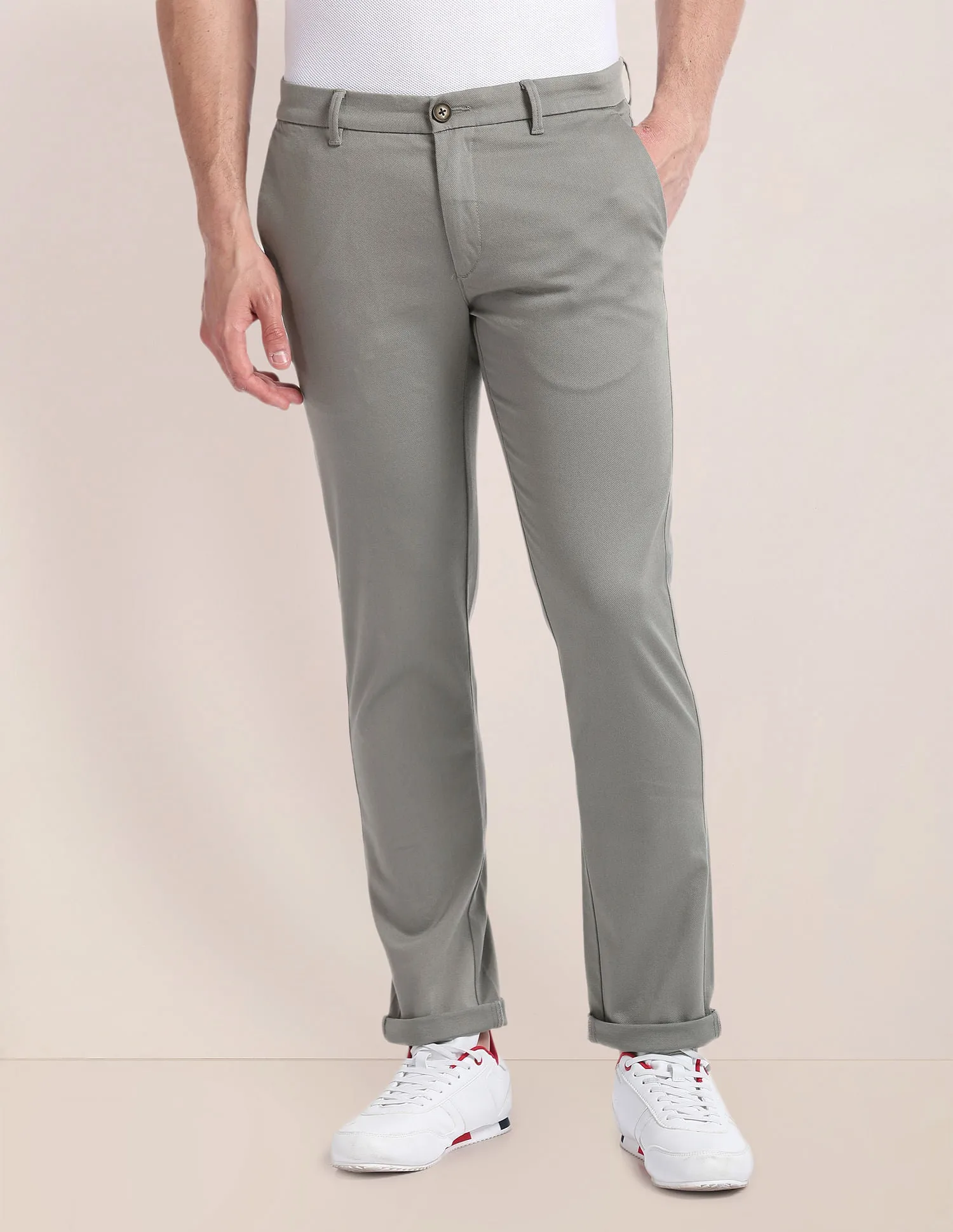 Denver Slim Fit Dobby Trousers