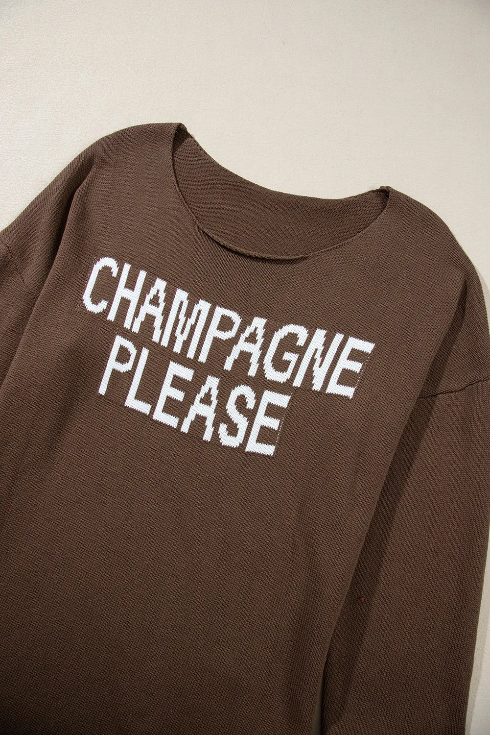 Desert Palm Champagne Please Graphic Sweater