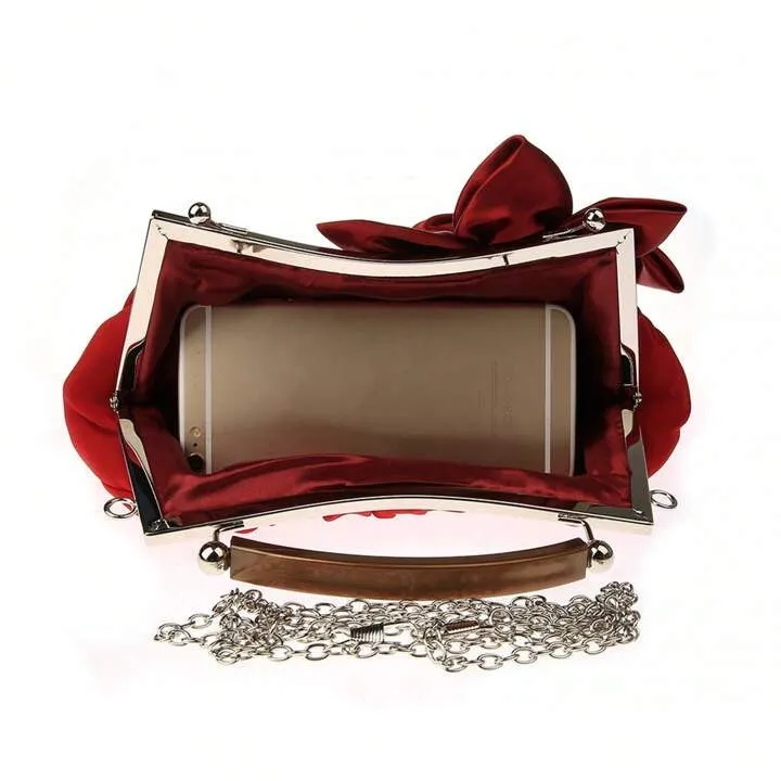 Evening Clutch Bag ~ Red ~ Pink ~ Apricot ~ Black