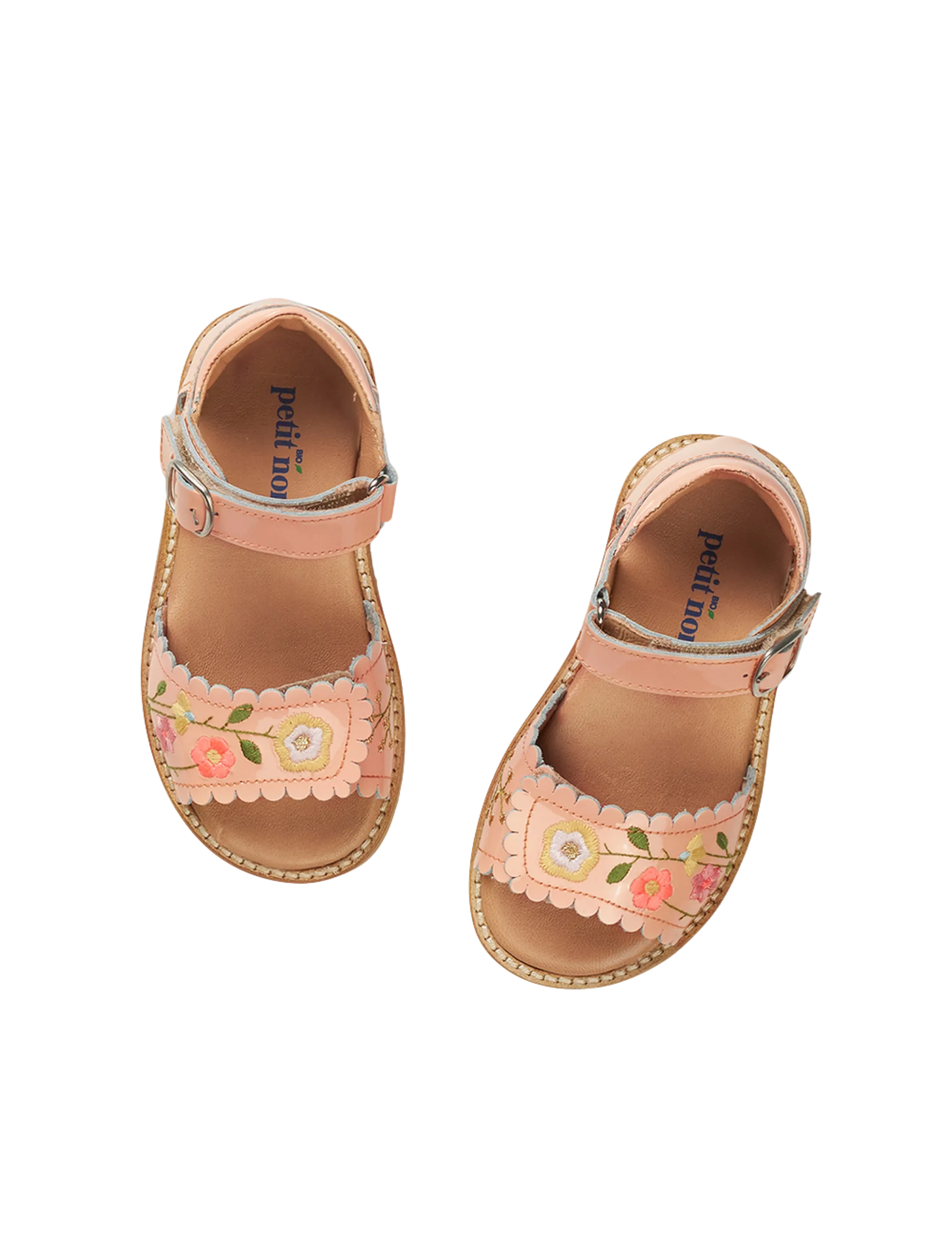 Flower Pop Scallop Velcro Sandal - Blush