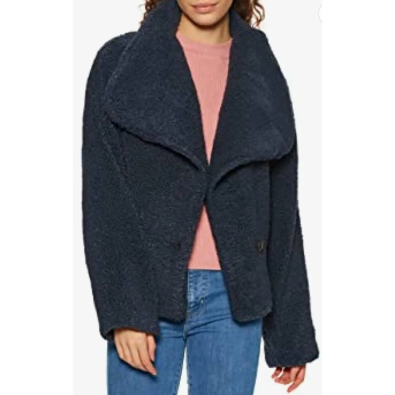 FREE PEOPLE IZZY WRAP TEDDY JACKET