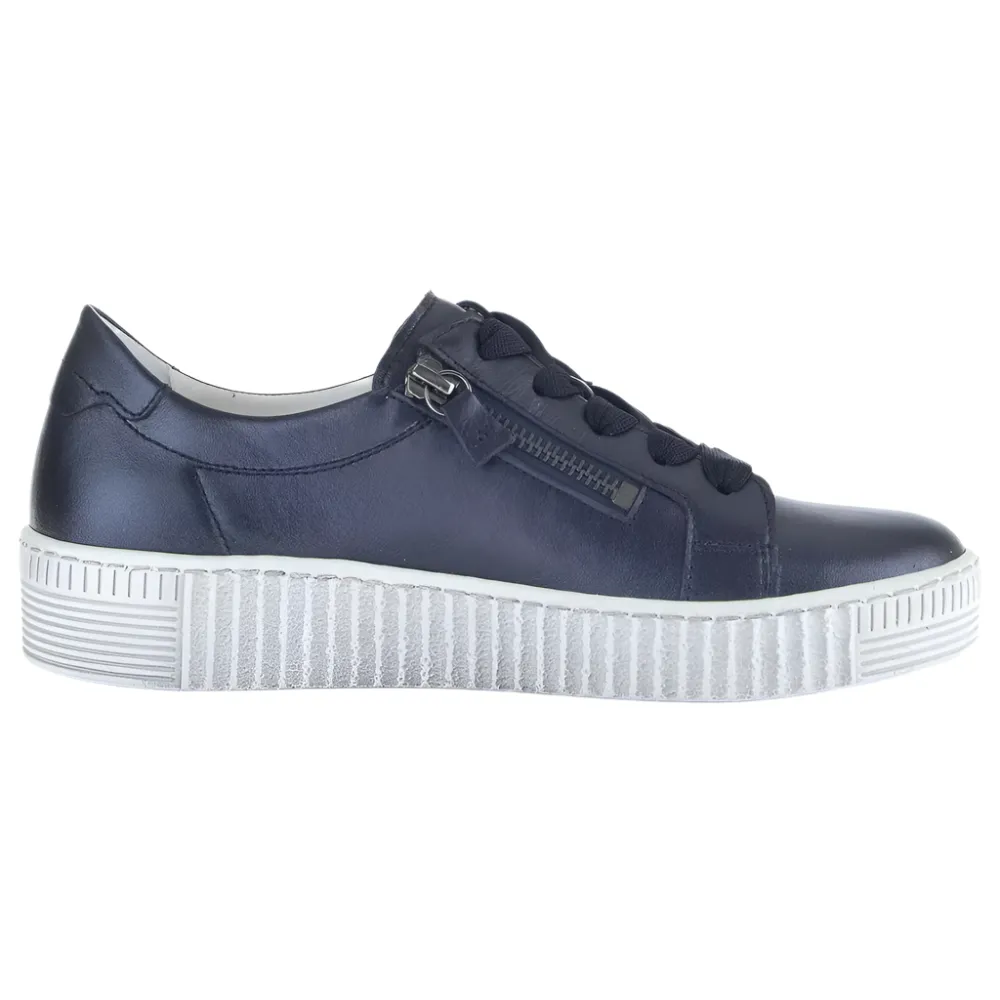 Gabor Women's Side Zip Sneaker Night Blue