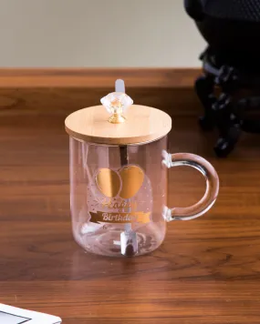 'Happy Birthday' Clear Coffee/Milk Mug