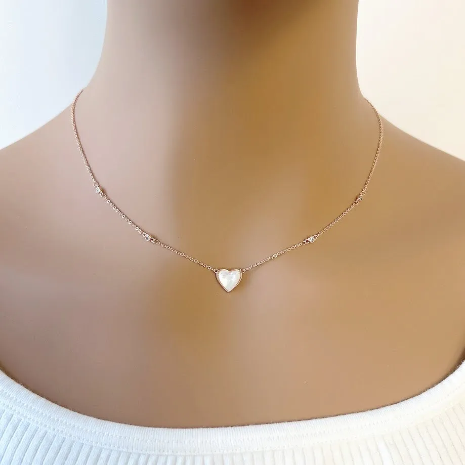 Heart Mother of Pearl Necklace