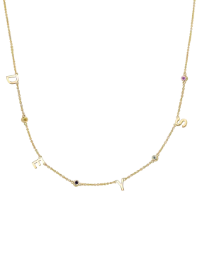 Initial Birthstone Necklace - 18K Gold Vermeil