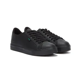 Kickers Junior Black Leather Tovni Lacer Trainers