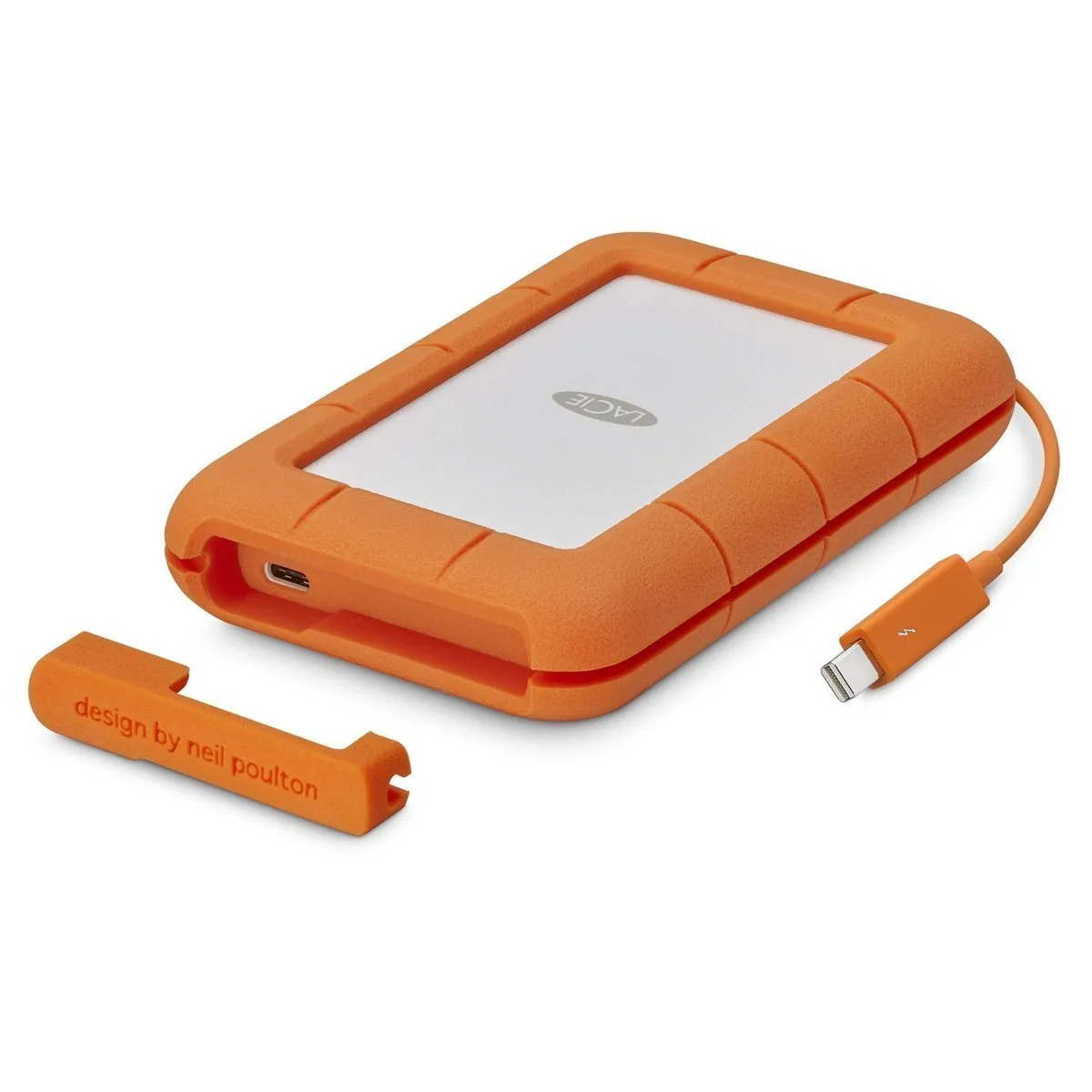 LaCie Rugged 500GB Thunderbolt USB-C SSD Portable Hard Drive   1mo Adobe CC All Apps (STFS500400)