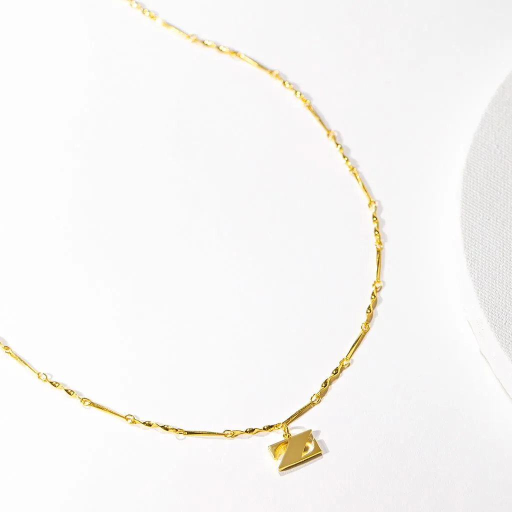 Letter Necklace (Z) - Gold