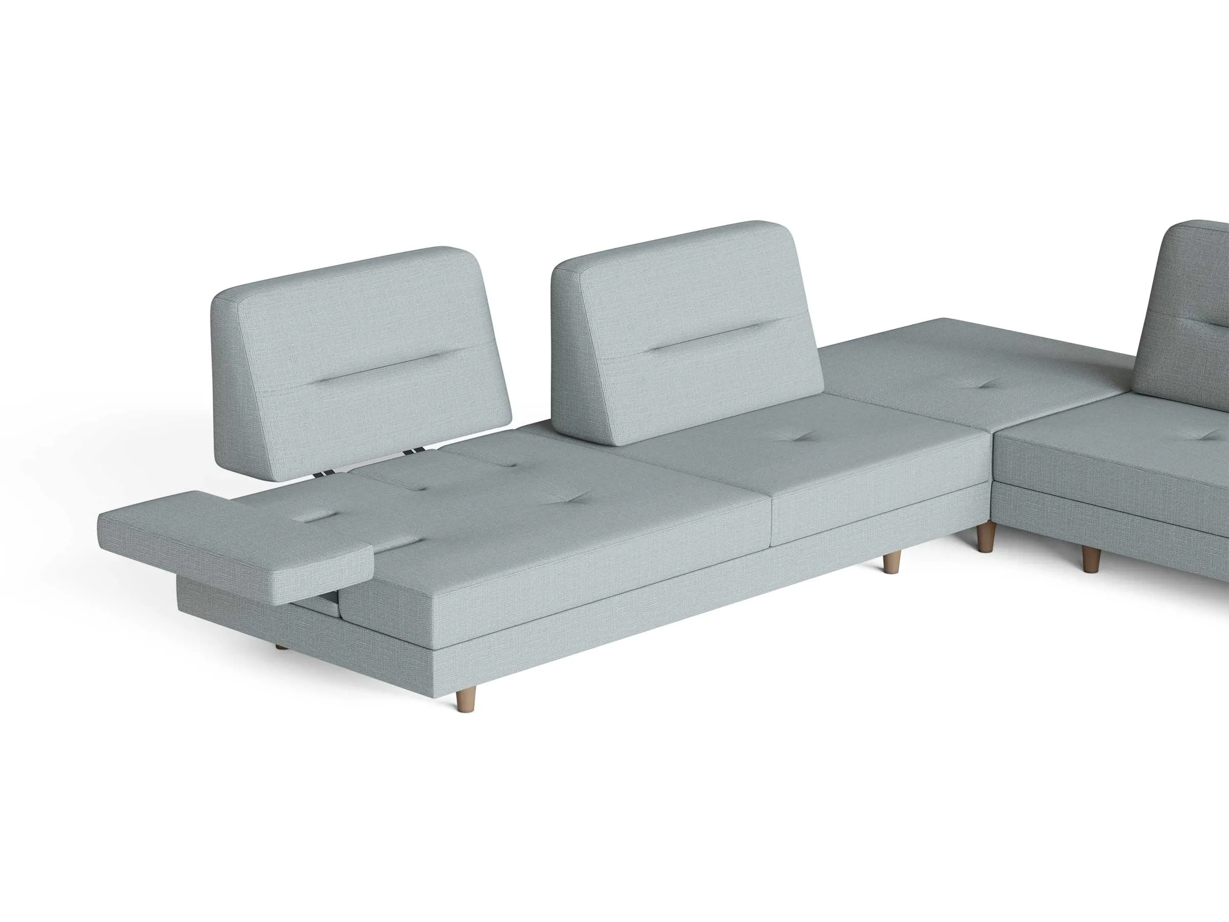 Letto 4-Seater Corner Sofa Bed with Convertible Back