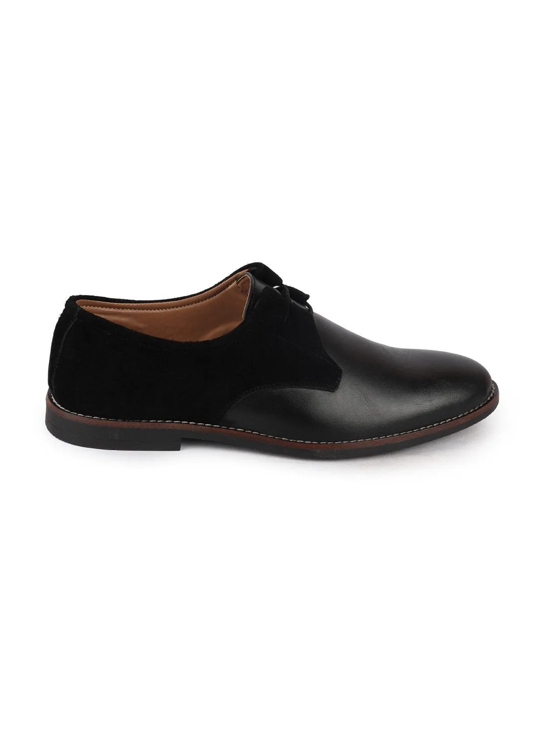 Men Black Formal Leather Lace Up Oxford Shoes with TPR Welted Sole