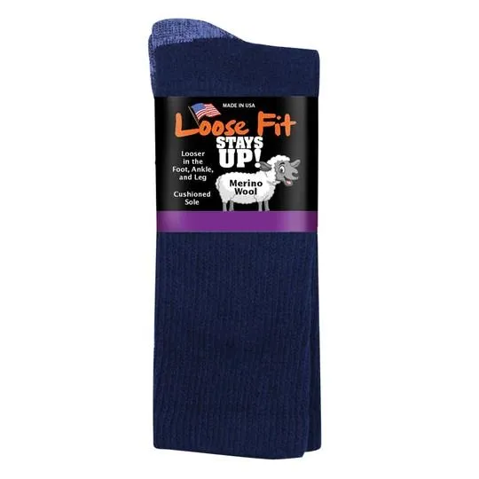 Mens Loose Fit 522 Merino Wool Crew Socks