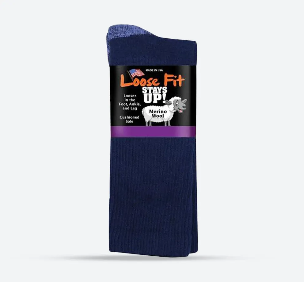 Mens Loose Fit 522 Merino Wool Crew Socks