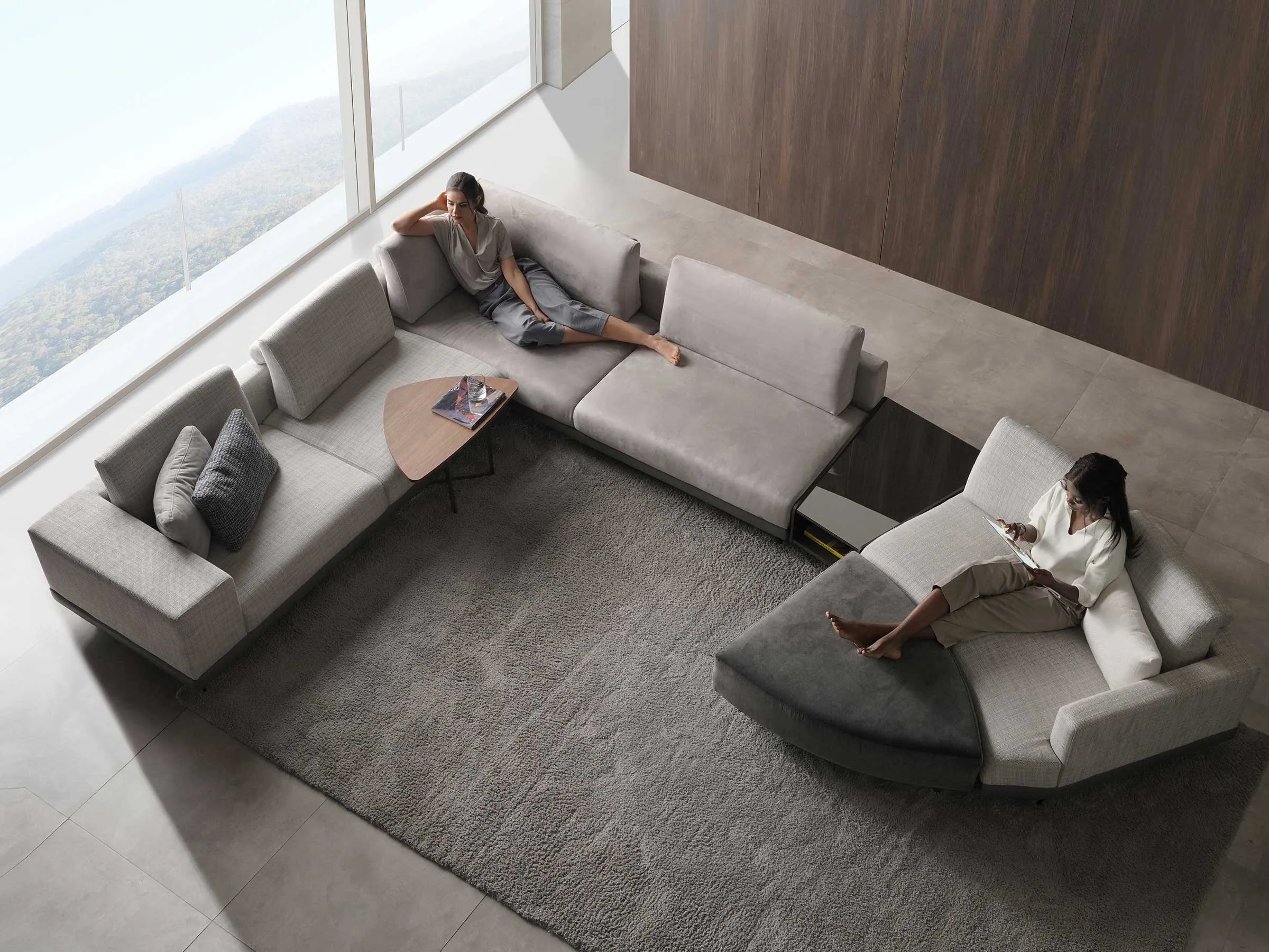 Mix Corner Sofa with Integrated Table