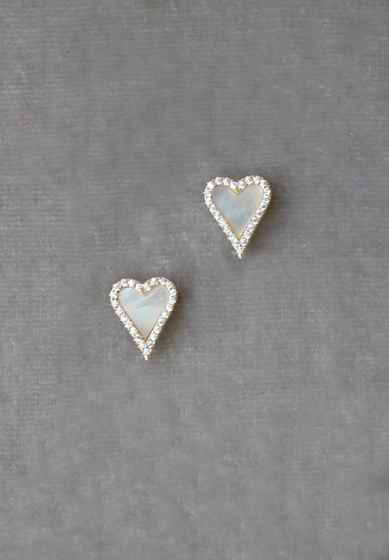 Mother of Pearl Heart Earrings