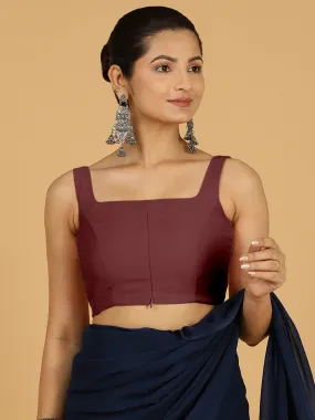 Nirma x Rozaana |  Saree Blouse in Deep Maroon