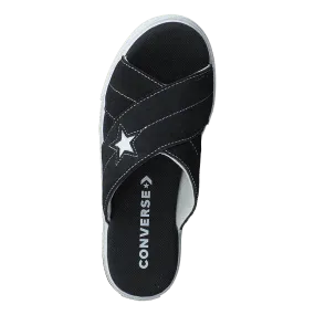 One Star Sandal Black/black/white