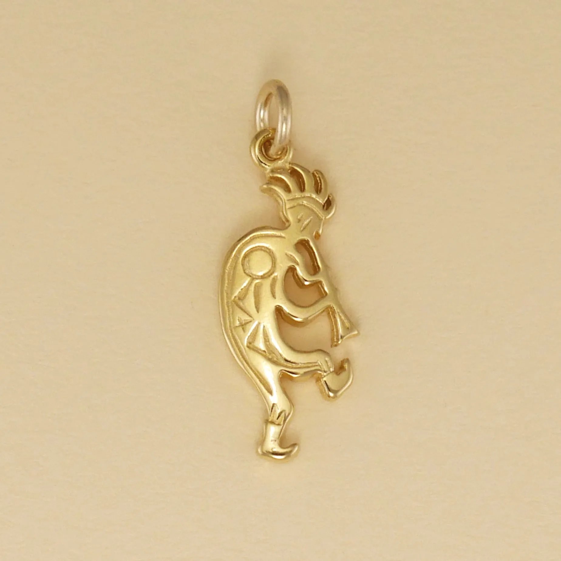 Patterned Kokopelli Charm