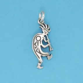 Patterned Kokopelli Charm