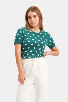 Polka Flat Knit Tee