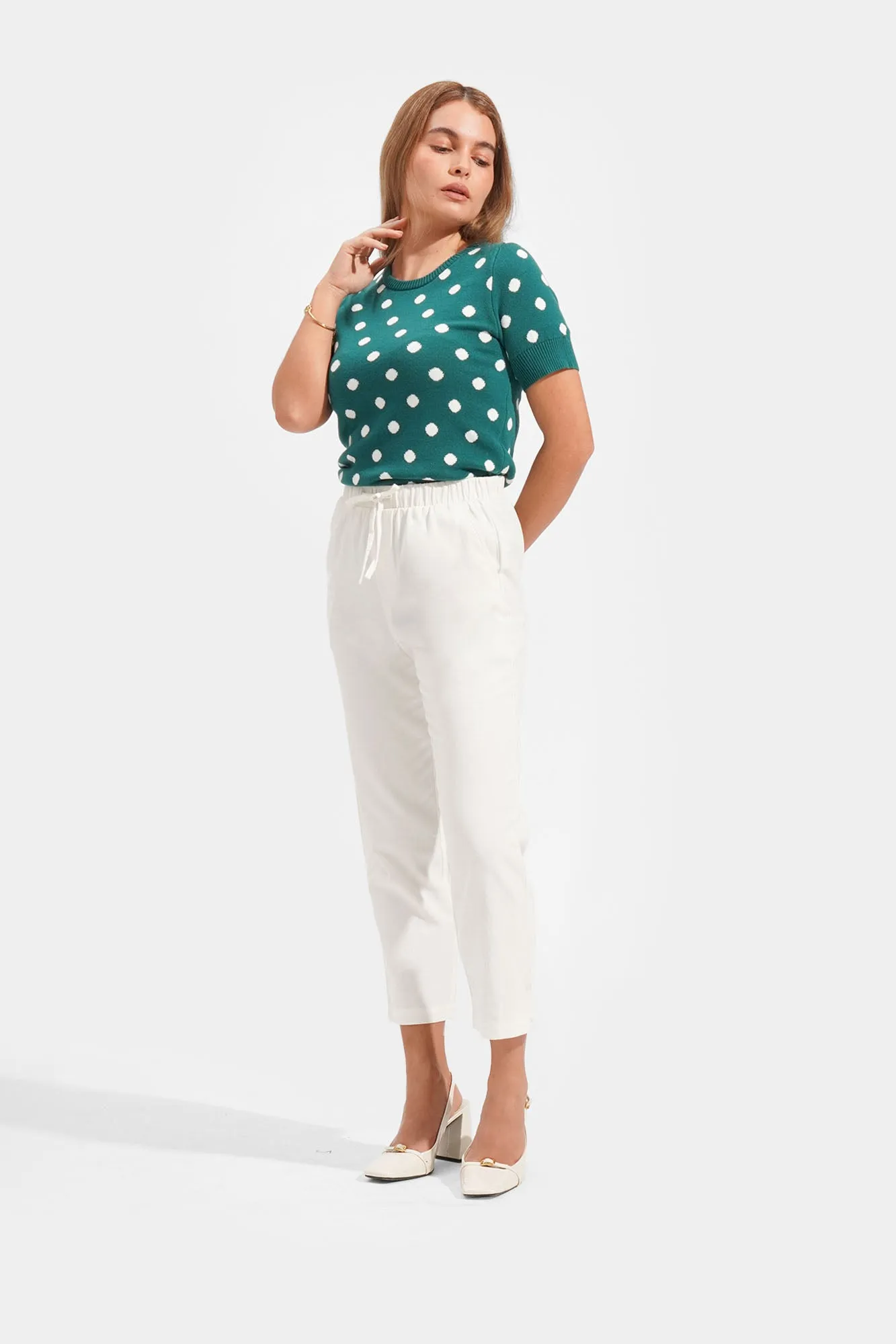 Polka Flat Knit Tee