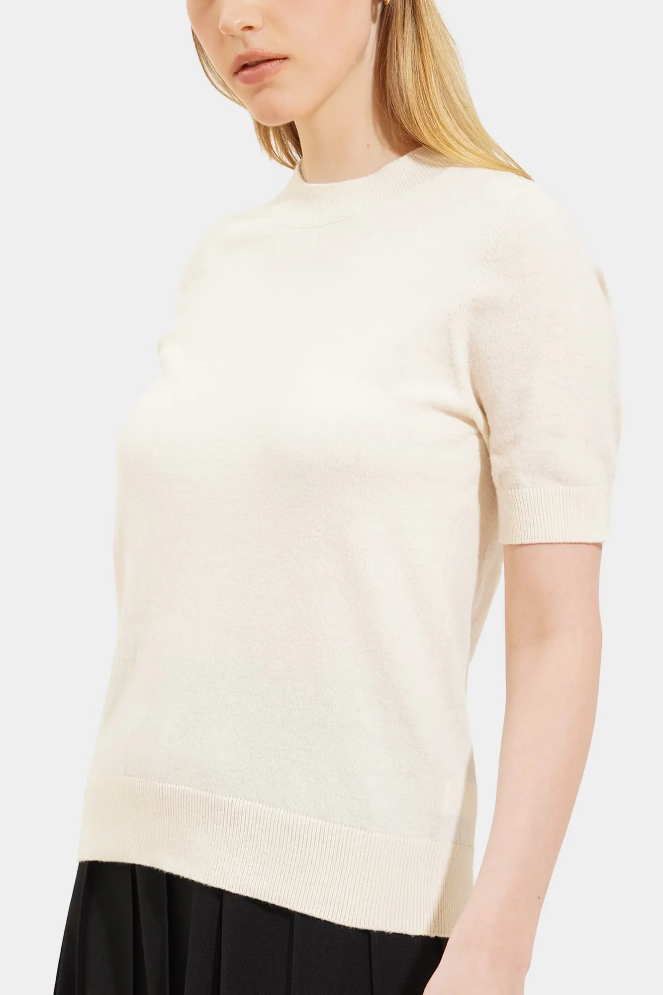 Round Neck Knitted Tee