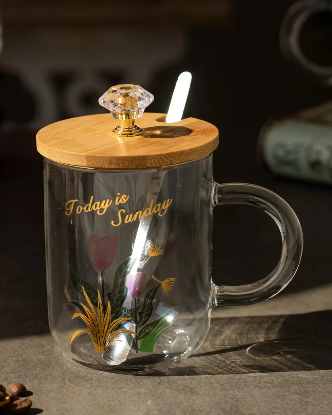 'Today is Sunday' Clear Coffee/Milk Mug