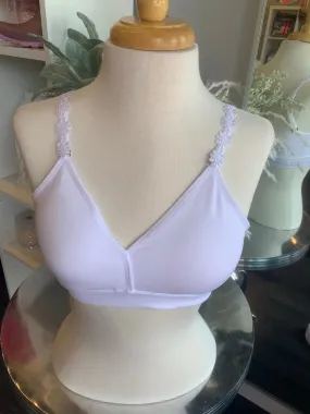 White Flower Strap Plunge