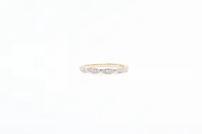 Yellow Gold Diamond Pinched Band