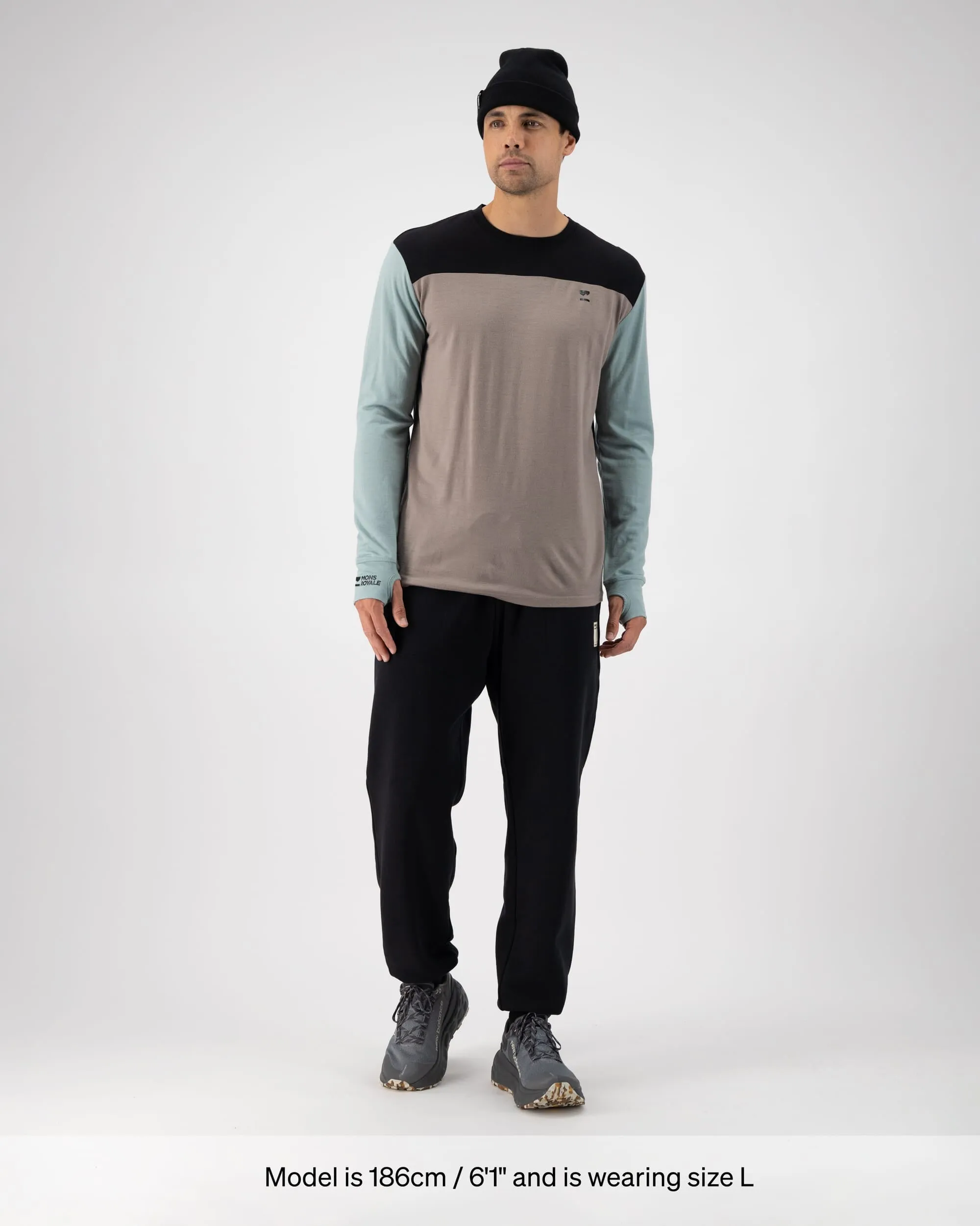 Yotei Merino Long Sleeve - Dew / Cinder / Black